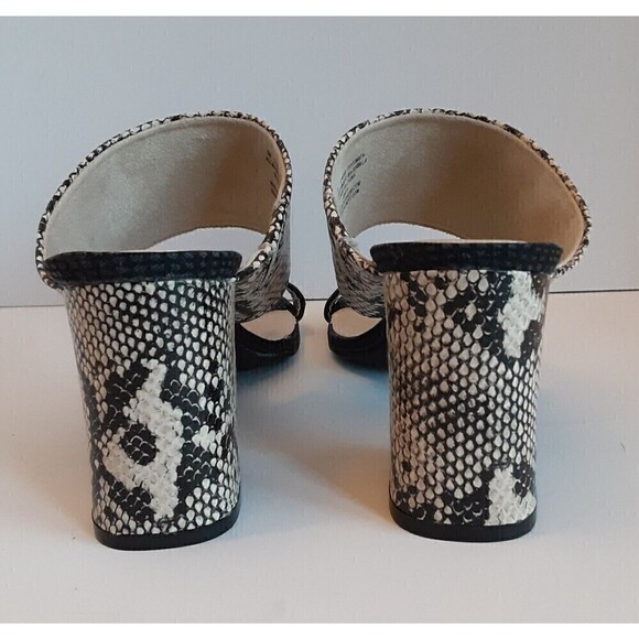It s OK Size 8M Sandals w/Faux Snakeskin Wide Strap and Square Heels - Picture 4 of 8